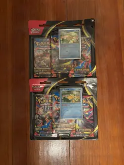 2x Brand New Pokemon Mega Evolution 3-pack Blister Packs FACTORY SEALED - Image 1