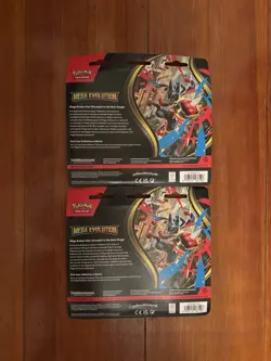 2x Brand New Pokemon Mega Evolution 3-pack Blister Packs FACTORY SEALED - Image 2