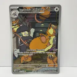 Pokemon Team Rockets Raticate 202/182 Destined Rivals Illustration Rare NM - Image 1
