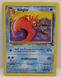 Kingler 38/62 Fossil Regular LP Pokemon - Image 1
