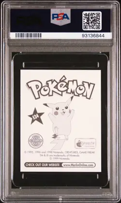 PSA 9 - MINT 1999 MERLIN POKEMON S24 POKEBALL-PRISM STICKER - Image 2
