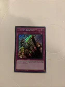 Yugioh! Solemn Judgment RA02-EN075 Secret Rare 1st Edition Near Mint - Image 1