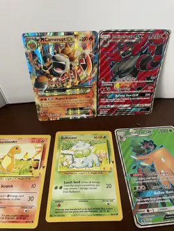 Jumbo POKEMON CARD LOT of5 two celebrations EX inceneroar,Mcamerupt - Image 1