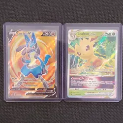 Leafeon V SWSH213 + Leafeon VSTAR - Full Art - Pokemon Cards Lot #205 - Image 1