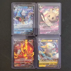Gyarados V + Mimikyu V + Centiscorch V + Boltund V - Pokemon Cards Lot #204 - Image 1