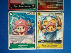 Tony Tony Chopper One Piece TCG 4-card lot OP08 Super Rare/Leader+more - PWE - Image 4