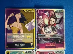 Nico Robin One Piece TCG 4-card lot ST26 Super Rare+OP09 Leader+more - PWE - Image 3