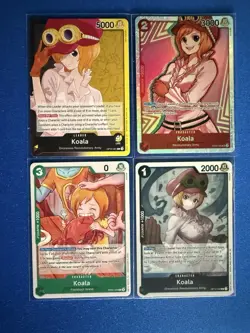 Koala One Piece TCG 4-card lot OP05 Super Rare+OP12 Leader/Rare+more - ships PWE - Image 1