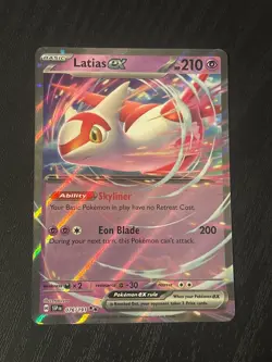 Latias EX 76/191 - Surging Sparks Double Rare Holo - Pokemon TCG Card Near Mint - Image 1