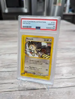 PSA 10 Meowth 121 Non-Holo Expedition GEM MINT Card 2002 (LOW POP) - Image 1
