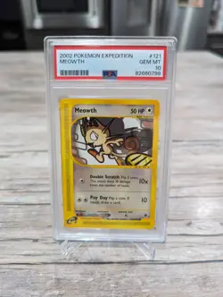 PSA 10 Meowth 121 Non-Holo Expedition GEM MINT Card 2002 (LOW POP) - Image 2