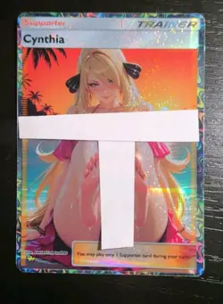 Pokemon Cynthia Trainer Story Anime Waifu Foil Card - Image 1