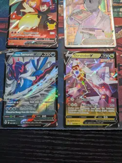 Pokemon Card Lot of 4 Charizard V, Samurott V, Duradulon V Professor's Research - Image 3
