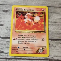 BLAINE’S GROWLITHE - Gym Heroes Set - 62/132 - Common - Pokemon Card - Image 1