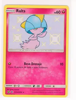 ~ESP~ SPANISH Ralts SV34/SV94 Hidden Fates Shiny Vault Pokemon Card (LB2) - Image 1