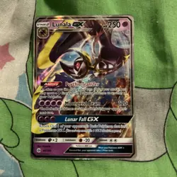 Pokemon Lunala GX TCG Sun & Moon Base Set Holo Ultra Rare Card 66/149 - Image 1