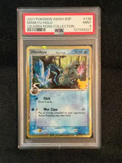 ⚜ PSA 9 Mimikyu (Delta Species) SWSH136 SWSH: Sword & Shield Promo Cards Holo - Image 1