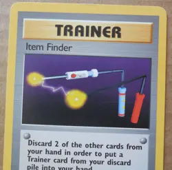 Item Finder 103/130 Rare Non-Holo Base 2 Set Pokemon Trainer Card LP - Image 2