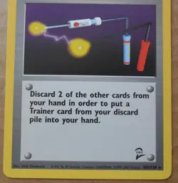 Item Finder 103/130 Rare Non-Holo Base 2 Set Pokemon Trainer Card LP - Image 3
