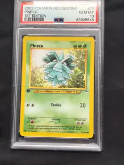 Pokemon Cards: 1st Edition Neo Destiny Common: Pineco 77/105: PSA 10 - Image 2