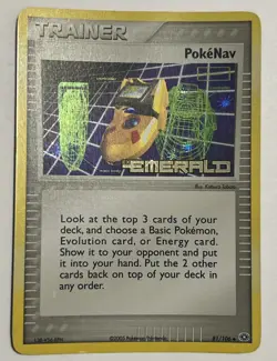 Pokemon Card - Pokenav Emerald 81/106 Reverse Holo Stamped - Image 1