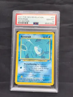 Pokemon Cards: 1st Edition Neo Revelation Common: Remoraid 50/64: PSA 10 - Image 1