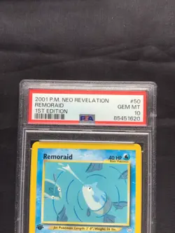 Pokemon Cards: 1st Edition Neo Revelation Common: Remoraid 50/64: PSA 10 - Image 3