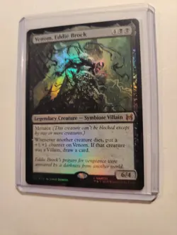 Venom, Eddie Brock - MTG 0012 NM Foil Marvel's Spider-Man Mythic Foil - Image 3