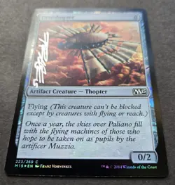 SIGNED MtG Magic Franz Vohwinkel Foil M15 Artist Proof _ ORNITHOPTER _ 1/50 VHTF - Image 2