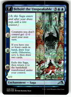 MTG FOIL NM Behold the Unspeakable Vision of the Unspeakable Kamigawa: Neon - Image 1