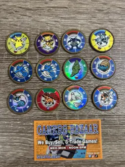 🔥Vintage Collectible Pokemon Battling Metal Coins Lot Of 12 Battle Coin⚡ - Image 1