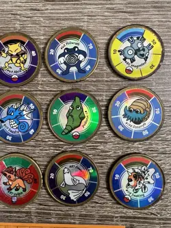 🔥Vintage Collectible Pokemon Battling Metal Coins Lot Of 12 Battle Coin⚡ - Image 3