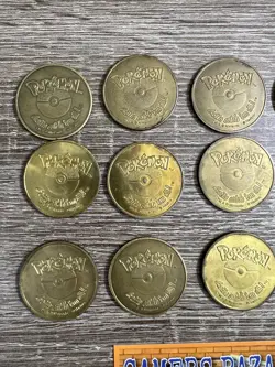🔥Vintage Collectible Pokemon Battling Metal Coins Lot Of 12 Battle Coin⚡ - Image 5