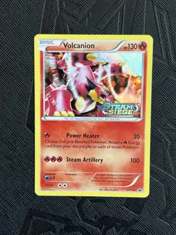 Pokemon TCG Volcanion XY145 Steam Siege (Pre Release)Black Star Promo Stamped NM - Image 3