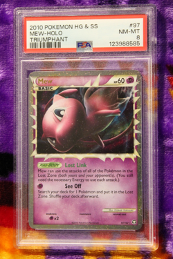 Pokemon TCG Mew (Prime) 97/102 Triumphant Holo PSA Graded 8 - Image 1
