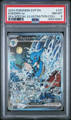 2024 POKEMON SVP EN-SV BLACK STAR PROMO #131 KINGDRA EX PSA 8 - Image 1