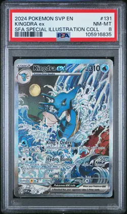 2024 POKEMON SVP EN-SV BLACK STAR PROMO #131 KINGDRA EX PSA 8 - Image 1