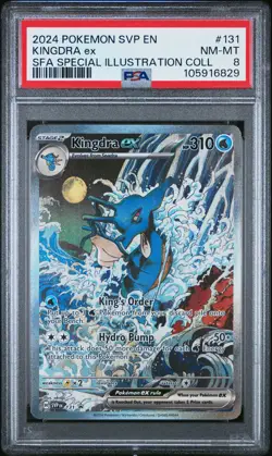 2024 POKEMON SVP EN-SV BLACK STAR PROMO #131 KINGDRA EX PSA 8 - Image 1