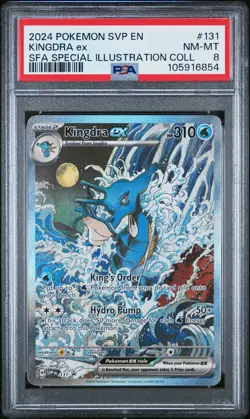 2024 POKEMON SVP EN-SV BLACK STAR PROMO #131 KINGDRA EX PSA 8 - Image 1