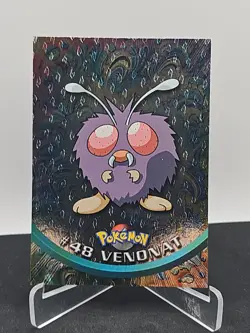 1999 Topps Pokemon Tv Animation #48 Venonat Black Logo Foil Set Break - Image 1