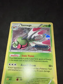 2016 Yanmega XY144 Prerelease Promo NM -Rare Holo Pokemon Steam Siege - Image 4