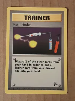 Pokemon Item Finder 103/130 Base Set 2 Rare NM-MT See Pictures - Image 1