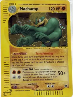 2002 Pokemon Expedition Machamp-Holo #16 PSA 9 (RARE) - Image 2