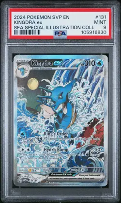 2024 POKEMON SVP EN-SV BLACK STAR PROMO #131 KINGDRA EX PSA 9 - Image 1
