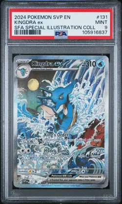 2024 POKEMON SVP EN-SV BLACK STAR PROMO #131 KINGDRA EX PSA 9 - Image 1