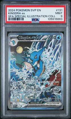2024 POKEMON SVP EN-SV BLACK STAR PROMO #131 KINGDRA EX PSA 9 - Image 1