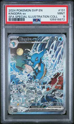 2024 POKEMON SVP EN-SV BLACK STAR PROMO #131 KINGDRA EX PSA 9 - Image 1