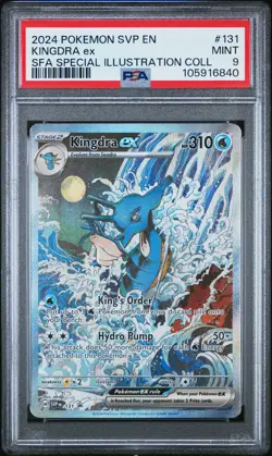 2024 POKEMON SVP EN-SV BLACK STAR PROMO #131 KINGDRA EX PSA 9 - Image 1