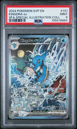 2024 POKEMON SVP EN-SV BLACK STAR PROMO #131 KINGDRA EX PSA 9 - Image 1