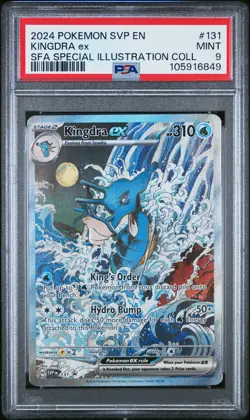 2024 POKEMON SVP EN-SV BLACK STAR PROMO #131 KINGDRA EX PSA 9 - Image 1